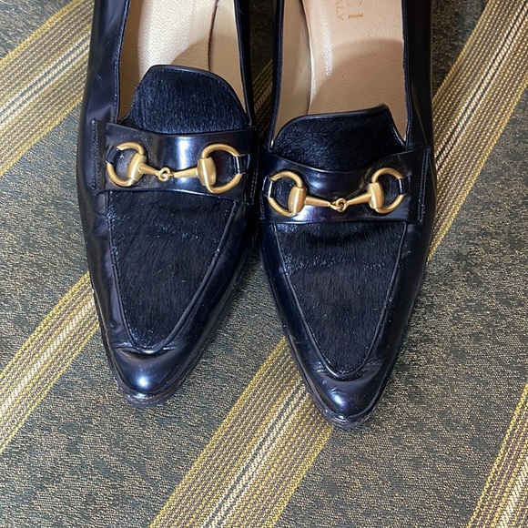 Lugger Sole Gucci’s With Black Fur On Top